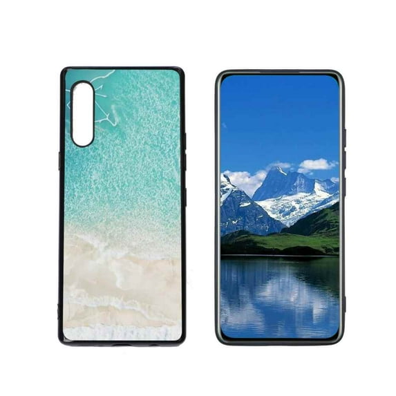 Compatible with LG Velvet 5G Phone Case, Ocean-Beach Case Men Women, Flexible Silicone Shockproof Case for LG Velvet 5G