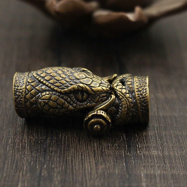Conector de extremo de pulsera Macarena Broches de cabeza de serpiente Encantos Artesanía Cobre