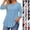 A-Light BlueA, variant on Tops for Women 3/4 Sleeve Crewneck Cute Basics Tees Casual Fashion Spring Summer T Shirts Business Work Tee Top,B-Light BlueB,2XL