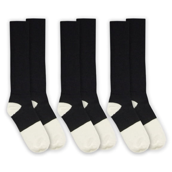 Jefferies Socks Mens Natural Cotton Health Crew Socks 3 Pair Pack, Large, Men Shoe 9-12