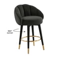 thumbnail image 5 of TOV Furniture Myla Black Swivel Counter Stool with Gold Accents, 5 of 7