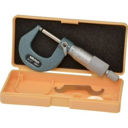 Mitutoyo 0 to 1" Range, 0.001" Graduation, Mechanical Outside Micrometer