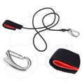 thumbnail image 3 of Elastic String Boating Kayak Paddle Safety Rod Leash with Carabiner for Paddling Black Kayaking, 3 of 7