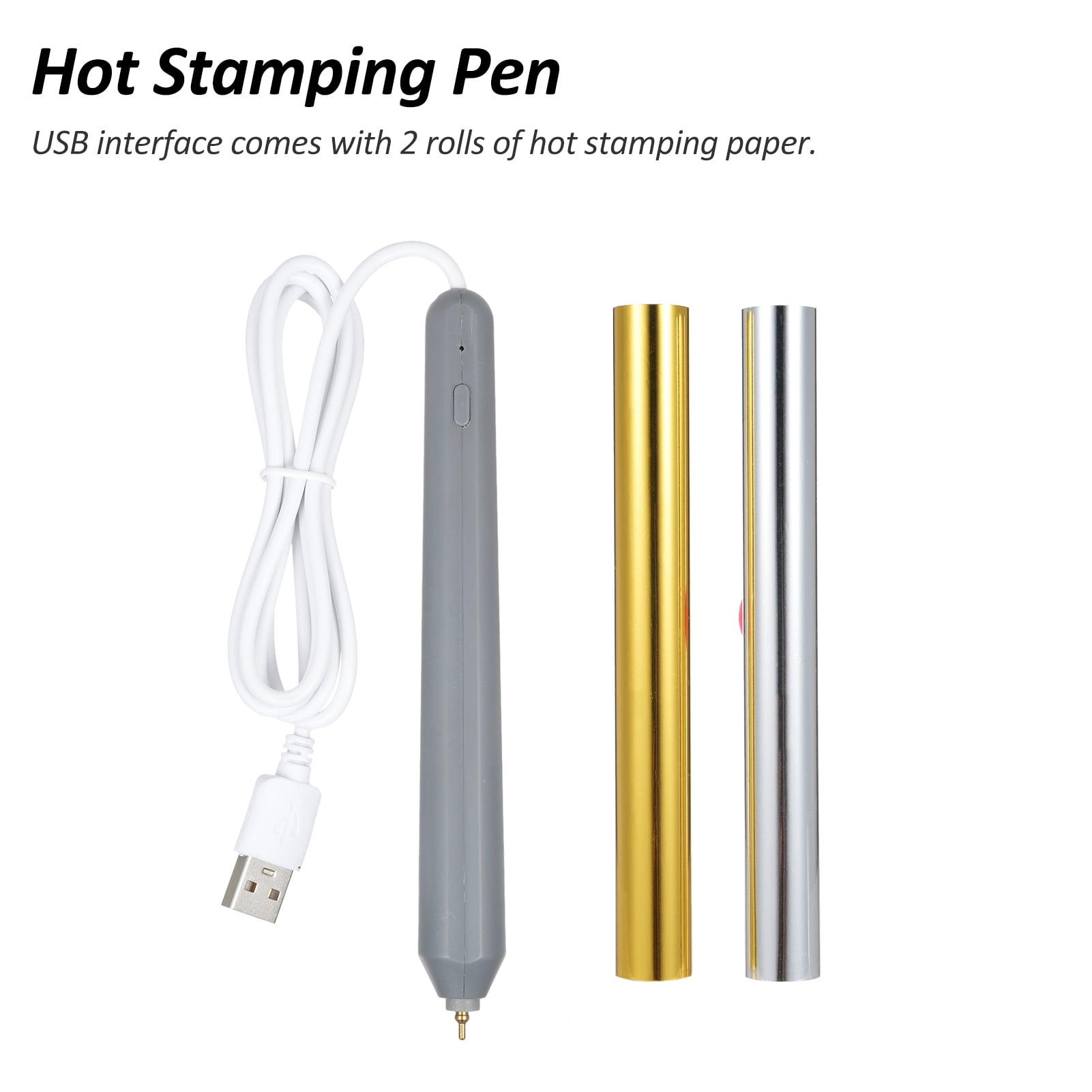 Hot Heated Foil Pens Set, USB Heat Foil Pen for Scrapbooking Tool