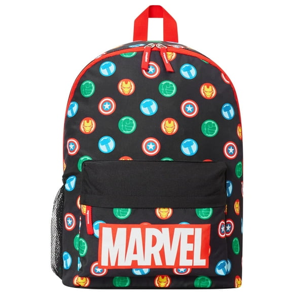 Mochila Marvel Avengers para Niños y Adolescentes para Escuela y Viajes Negra