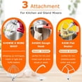 thumbnail image 2 of 3 Pack Mixer Attachments for Kitchen Aid 4.5-5 Quart Tilt-Head Stand Mixers, Heavy-Duty Metal,Includes K45DH Dough Hook, K45B Flat Beater,K45WW Wire Whip, Dishwasher Safe Replacement Kit, 2 of 7