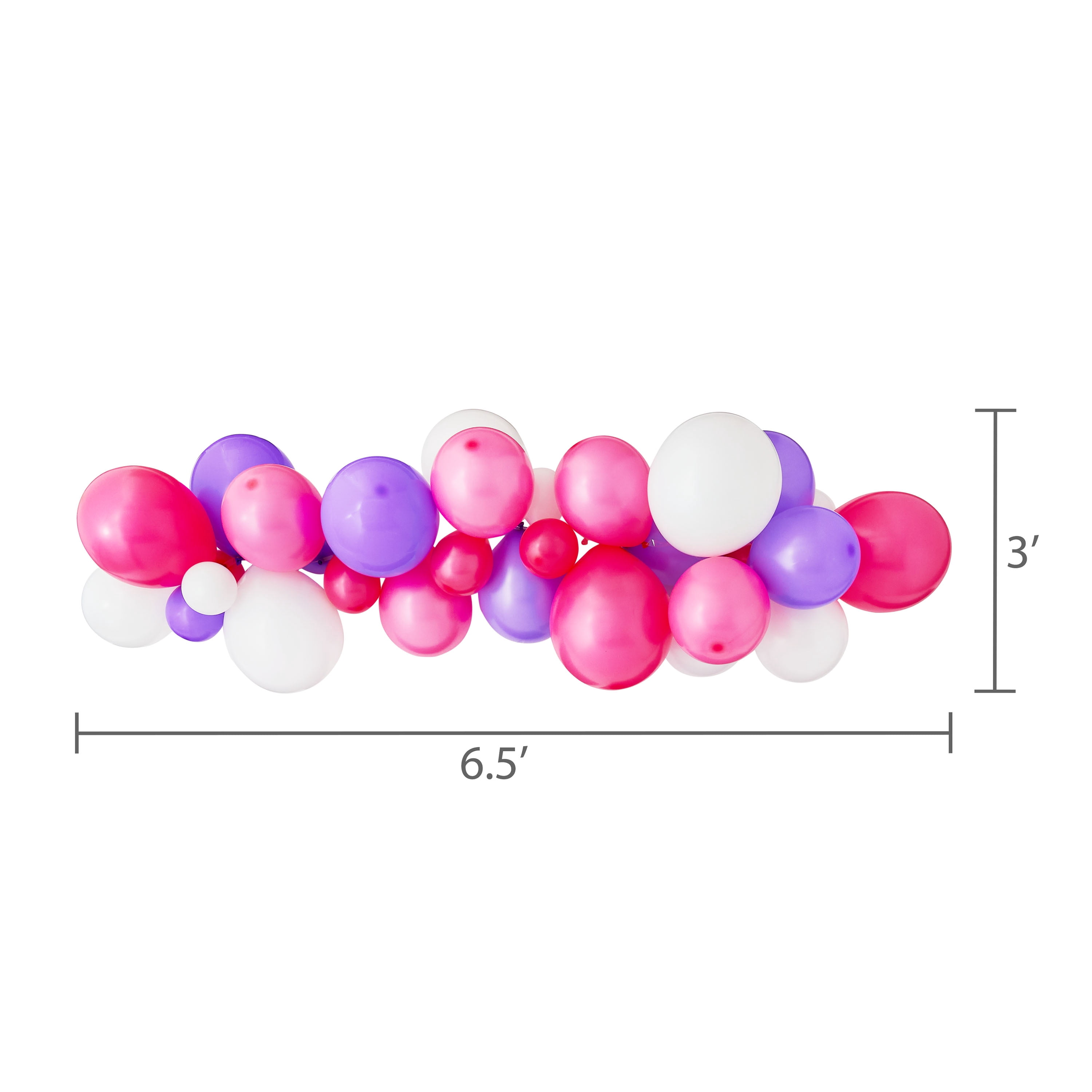 Pink/Purple/White Balloon Arch Kit, 36 Pieces, by Way To Celebrate