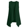 thumbnail image 7 of Nestiefly Sleeveless Vest for Women Summer Lightweight Casual Loose Fit Open Front Irregular Hem Cardigans with Pockets 2026 Dark Green XL, 7 of 7