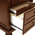 thumbnail image 7 of FOA Caiden 3pc Cherry Solid Wood Bedroom Set - Queen + Nightstand + Chest, 7 of 7