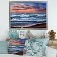 thumbnail image 3 of Designart 'The Blue Ocean In Sunset Evening II' Nautical & Coastal Framed Art Print, 3 of 4