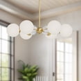 thumbnail image 6 of CH415330BGOP-Alora Lighting-Celia - 6 Light Chandelier-4.5 Inches Tall and 30.25 Inches Wide-Brushed Gold Finish, 6 of 7