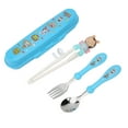 thumbnail image 2 of Gupbes Kids Eating Utensils Spoon Fork Chopsticks Set Children Baby Training Chopsticks Kit Baby Infant Training Utensils, 2 of 8