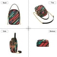 thumbnail image 3 of FORMRS Crossbody Bag for Women Quilted Travel Shoulder Cell Phone Purse with Chain Strap Handbag, Blue Abstract Lines, 3 of 7