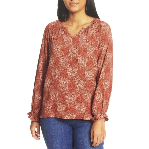 Jessica Simpson Women's Split Neck Print Blouse, Sizes S-XXL