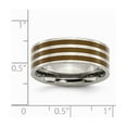 thumbnail image 2 of Titanium Brown Enamel Flat 8mm Polished Band Ring - Size 14, 2 of 2