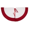 thumbnail image 4 of Northlight 36" Red and White Knit Santa Claus Embroidered Christmas Tree Skirt, 4 of 4