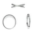 thumbnail image 7 of KEEVA JEWELS 0.45 Carat FG/VS Round Lab Grown Diamond Criss Cross X Ring Made in 10K Yellow Gold Size 9, 7 of 7