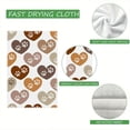 thumbnail image 5 of 2 Pcs Kitchen Towels Dishcloth Dish Towels Kitchen Towels Holiday Tea Towels Hand Towels for Kitchen Bathroom Housewarming Gifts Home Decoration 24 x 16 Inches (Brown Hearts With Doodle Paw Prints), 5 of 5