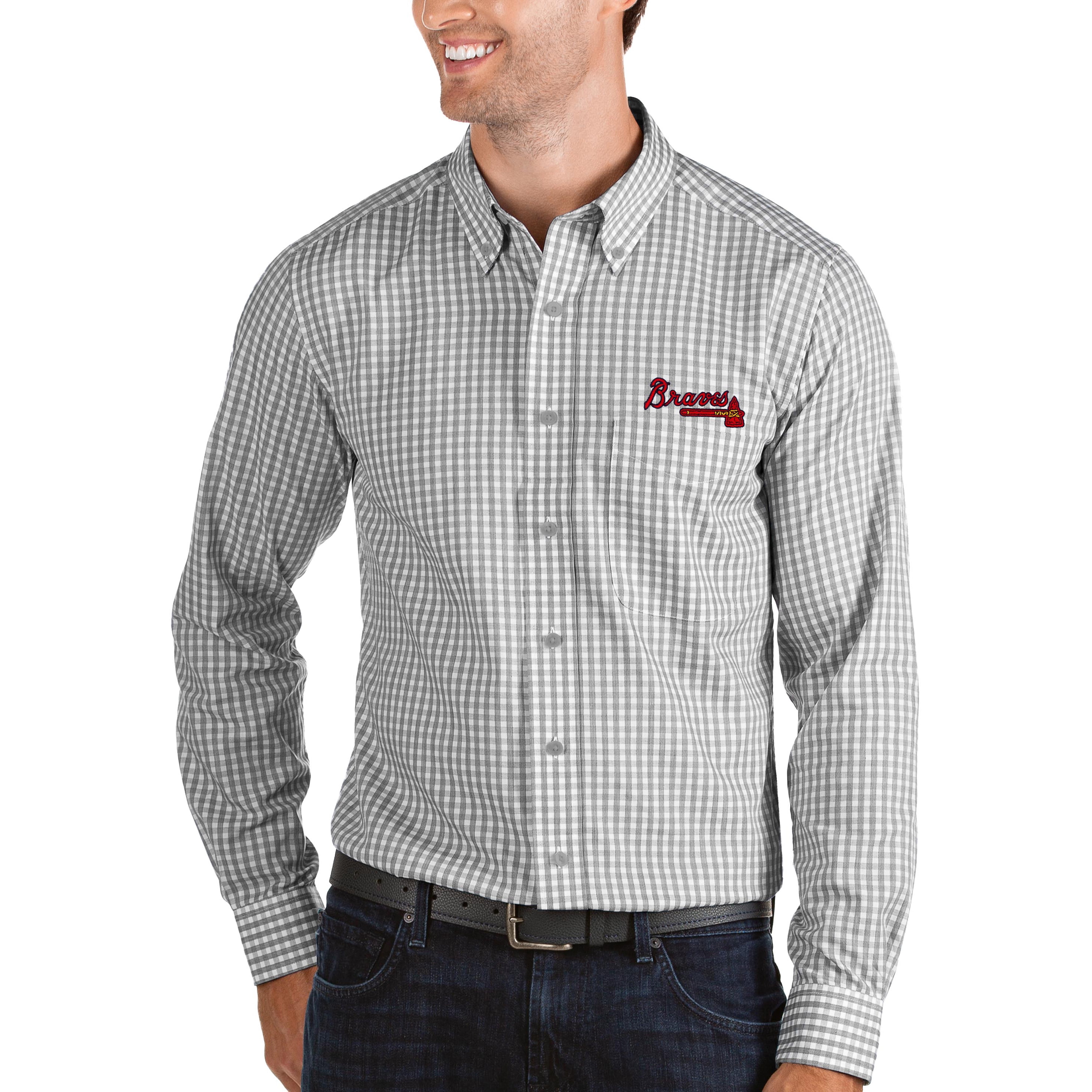 braves button down shirt