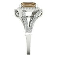 thumbnail image 3 of Halo Engagement Ring for Women - 1.935ct Simulated Champagne Diamond in 18K White Gold Promise Ring, 3 of 6