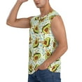 thumbnail image 3 of Lsque Avocado Doing Sport Print Men's Cotton Blend Sleeveless Muscle Shirts (S-3XL)- Moisture Wicking, Odor Protection, UPF 30+,Medium, 3 of 8