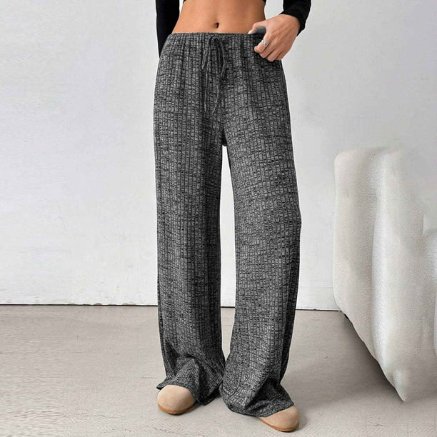 WILLBEST Pantalones Casuales de Lino Ajustados para Mujer, con Cintura Elástica y Cordón Ajustable para Mayor Comodidad y Estilo. Chica