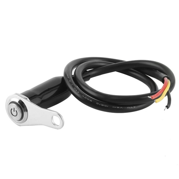 Interruptor de manillar de motocicleta de acero inoxidable de 12 V, soporte de modificación LED, botón de control con 1 botón de interruptor