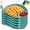 Green-b, variant on OYPGUE 6pcs Plates with Dipping Section, Chip and Dip Built in Dip Cup