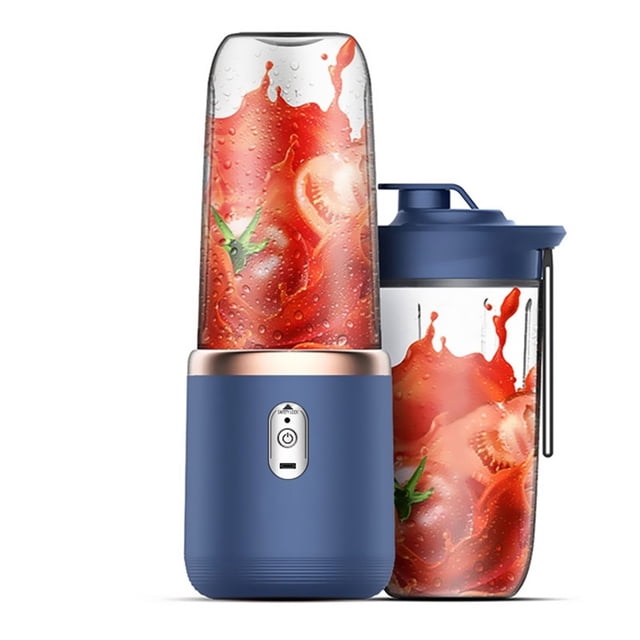 Portable Blender, Personal Blender USB Rchargeable, Mini Blender for Shakes and Smoothies, 400ML Portable Fruit Veggie Juicer Cup With 6 Blades and Travel Lid, Handheld Blender (Only juicer)