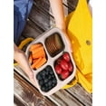 thumbnail image 5 of Reusable 4-Compartment Snack Container, Bento-Style Divided Lunch Box for Work, Travel & Meal Prep,4PCS Beige, 5 of 5