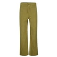 thumbnail image 2 of RUTAYY Women's Corduroy Pants Solid Color Straight Leg Casual Business Comfortable Loose Fit Chic Holiday Trousers, 2 of 8