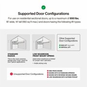 Genie Smart Wall Mount Garage Door Opener - 6172H-BO - Wi-Fi, LED Lighting, and Battery Backup