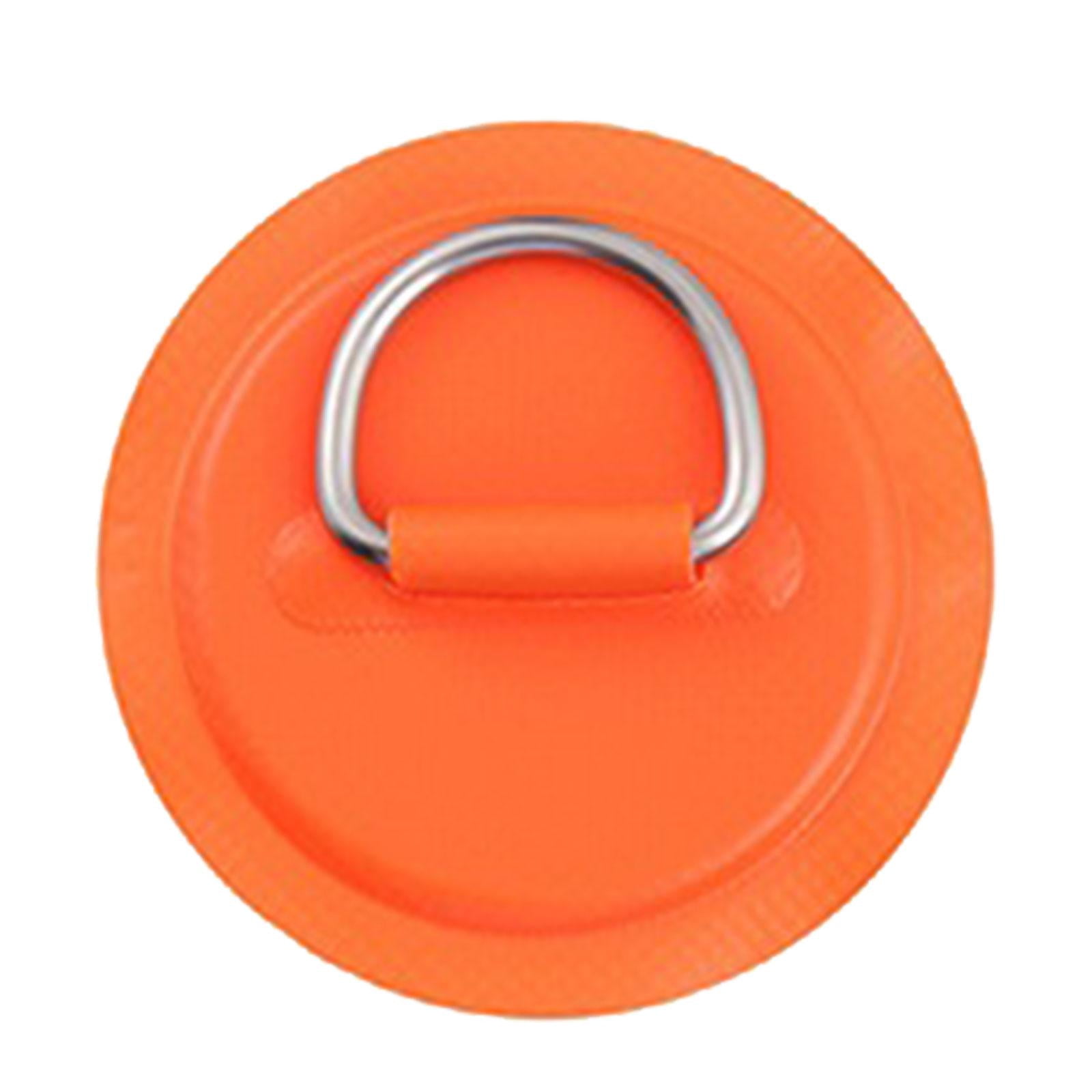 DimyFew D PVC Stainless Steel Durable Multifunctional 2.5M Black Round Bungee Cord Patch Orange