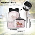thumbnail image 4 of Yspwyqan Backpack Set for Teens, Strawberry Cloud Capybara Girls Backpack and Lunch Box Set with Pencil Case, 17 Inch Double Zip Casual Bookbag for High School Hiking, 4 of 7