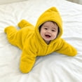 thumbnail image 4 of EnJoCho Baby Starfis𝗁 Onesi𝖾, Cozy Star Baby Swaddle Bag, Baby Soft Fleece Romper, Fall Winter Warm Outfits 3-12M, 4 of 5