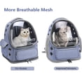 thumbnail image 3 of Mochila para gatos Cawypety, azul transparente, para mascotas de 7 kg, 3 of 8