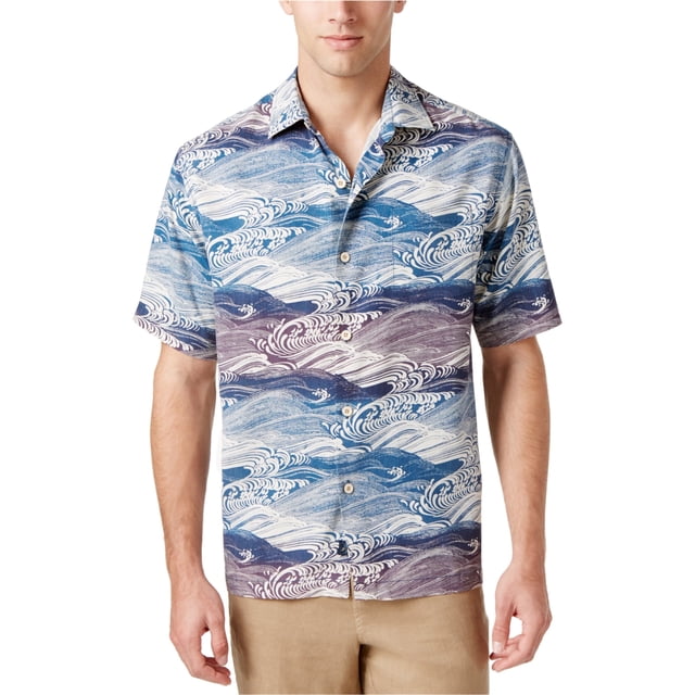 Tommy Bahama Bayside Button Up Shirt para hombre, azul, XXX-Large