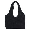 thumbnail image 1 of LHSHID South Korea Instagram girl foreign cloud puff flower shoulder bag women's new summer canvas simple handbag, 1 of 6