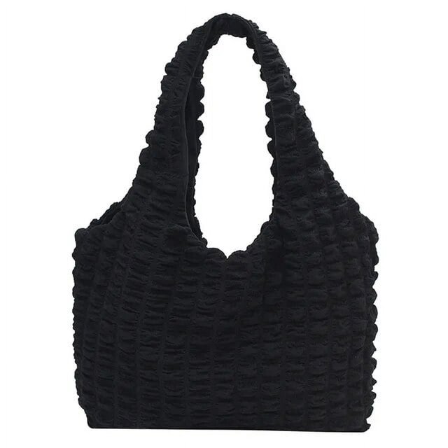 LHSHID South Korea Instagram girl foreign cloud puff flower shoulder bag women's new summer canvas simple handbag