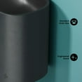 thumbnail image 3 of Terre 18" Solid Surface Oval Wall-Mounted Sink with Left Side Faucet Mount in Matte Black, 3 of 8