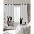 thumbnail image 2 of Dogs Blackout Curtains for Bedroom, Thermal Insulated Window Treatment, Modern Art Lovely Animals Farmhouse Grommet Top Blackout Draperies and Drapes for Basement 27.5"x39" 2 Panels, 2 of 8