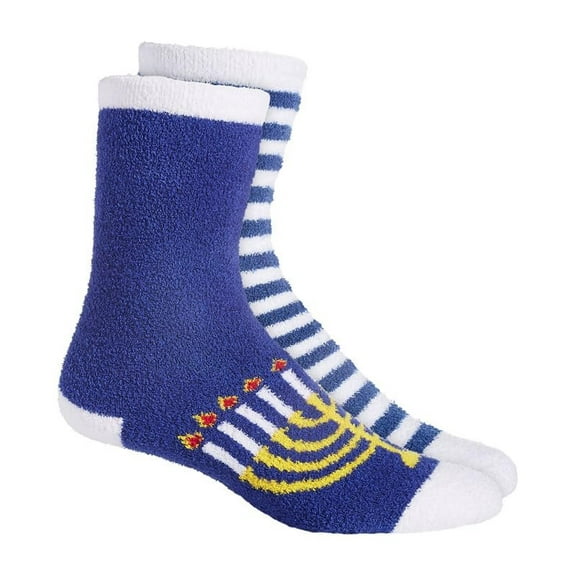Charter Club Women's 2-Pack Fuzzy Butter Socks Hanukkah, One Size