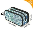 thumbnail image 4 of FORMRS Pencil Case with 3 Compartments Zipper Pouch, Elementary School Level and up, Beautiful Leaves Pattern, 4 of 8