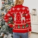 thumbnail image 3 of Suéter de mujer Gibobby Otoño Invierno Jacquard árbol de Navidad Rojo S, 3 of 5