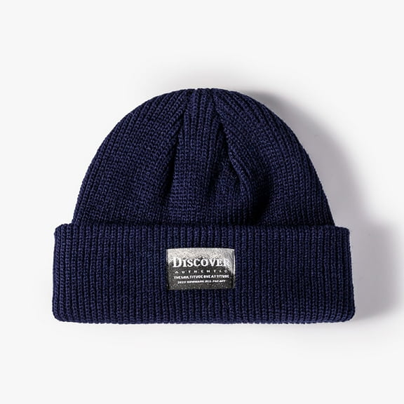 Qepwscx Chunky Short Fisherman Beanie Hats for Men Women Hat Trawler Slouchy Skull Cap Knit Cuffed Beanies Winter Warm Watch Cap Mens Thick Skater Streetwear Fishermans Beanie Daily Hat