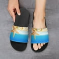 thumbnail image 6 of GZHJMY Stylish Slides for Women Men, Holidays. Sand Beach, Sunglasses and Starfish Soft Flexible Slip-on Sandals Slippers, 6 of 7