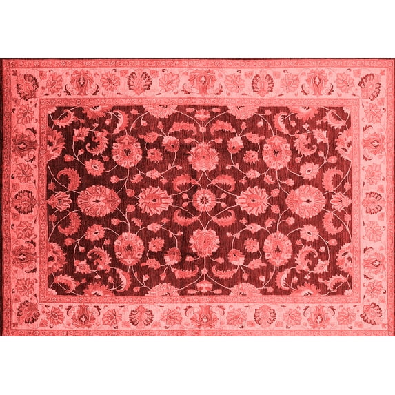 Ahgly Company Indoor Rectangle Oriental Red Traditional Area Rugs, 8' x 12'