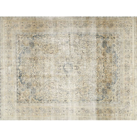 Ahgly Company Indoor Rectangle Traditional Light French Beige Brown Persian Area Rugs, 5' x 7'