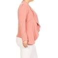 thumbnail image 3 of Women's Casual Stretch Comfort Open Front Draped Blazer Jacket, 3 of 4