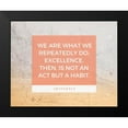 thumbnail image 2 of ArtsyQuotes 18x15 Black Modern Framed Museum Art Print Titled - Aristotle Quote: Excellence, 2 of 5